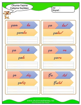 ç sesi Çalışma Sayfaları